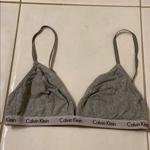 Calvin Klein grey bralette size M